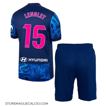 Atletico Madrid Clement Lenglet #15 Maglia Gara Terza Repliche 2024-25 Bambino Maniche Corte